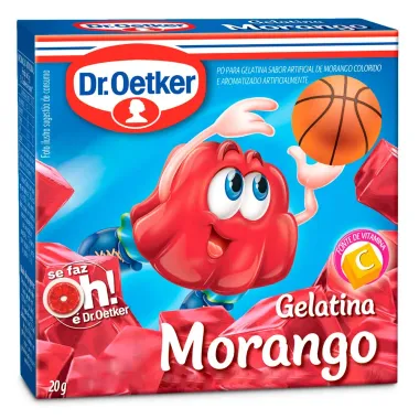 Gelatina em Pó Dr. Oetker Sabor Morango 20g