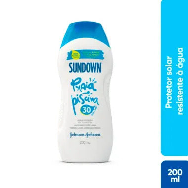 Protetor Solar Sundown Praia e Piscina FPS 30 Loção 200ml