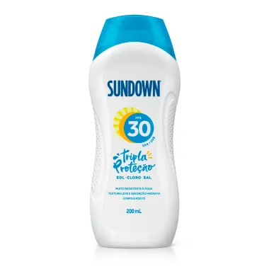 Protetor Solar Sundown Praia e Piscina FPS 30 Lo&ccedil;&atilde;o 200ml