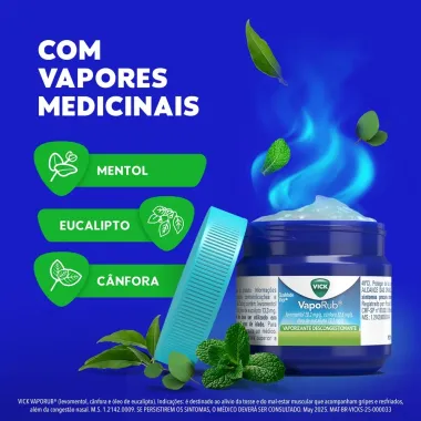 Vick VapoRub Pomada Descongestionante para Gripe 50g