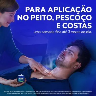 Vick VapoRub Pomada Descongestionante para Gripe 50g