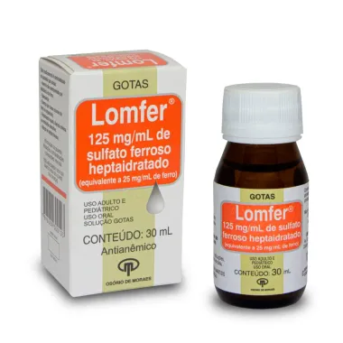 Lomfer 25mg/ml Gotas com 30ml