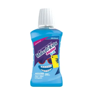 Enxaguante Bucal Malvatrikids Júnior Blue 250ml