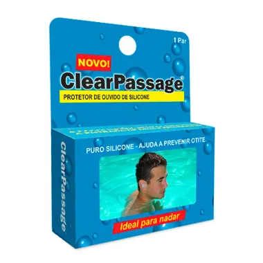 Protetor de Ouvido ClearPassage Silicone com 1 Par