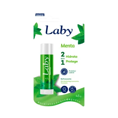 Protetor Solar Labial Laby FPS 15 Stick Sabor Menta com 4,5g