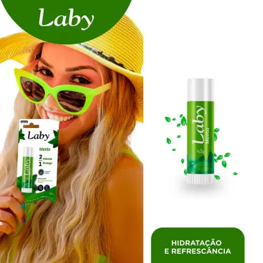 Protetor Solar Labial Laby FPS 15 Stick Sabor Menta com 4,5g