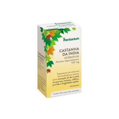 Castanha da Índia 100mg Herbarium com 45 Comprimidos