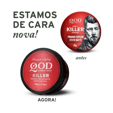 Pomada Capilar Matte QOD Barber Shop Killer 70g