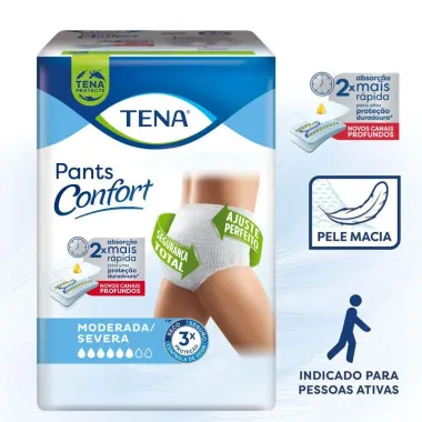 Roupa Íntima Tena Pants Confort Tamanho P/M 16 Unidades Embalagem Econômica
