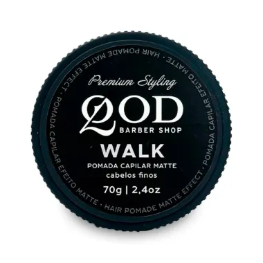 Pomada Capilar QOD Barber Shop Walk Fixação Média 70g