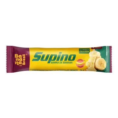 Barra de Fruta Supino Banana com Cobertura de Chocolate Branco 24g