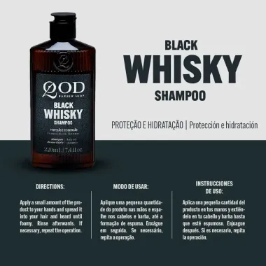 Shampoo QOD Barber Shop Black Whiskey 220ml