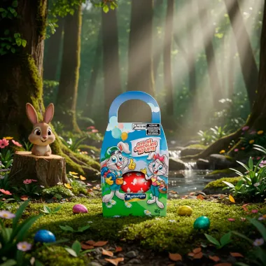 Ovo de Chocolate ao Leite Montev&eacute;rgine Cestinho do Coelho Embalagens Sortidas 40g