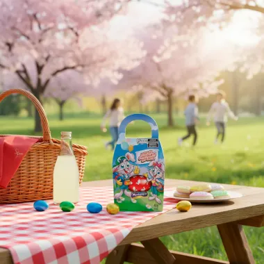 Ovo de Chocolate ao Leite Montev&eacute;rgine Cestinho do Coelho Embalagens Sortidas 40g