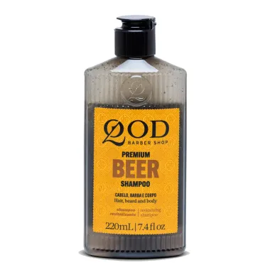 Shampoo QOD Barber Shop Premium Beer para Cabelo, Barba e Corpo 220ml