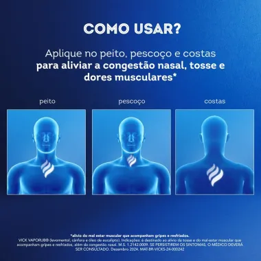 Vick VapoRub Pomada para Gripe e Congest&atilde;o Nasal 30g