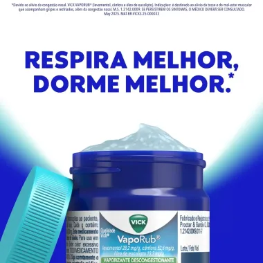 Vick VapoRub Pomada Descongestionante para Gripe 30g