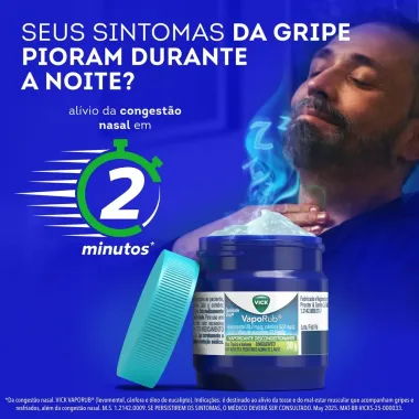 Vick VapoRub Pomada Descongestionante para Gripe 30g