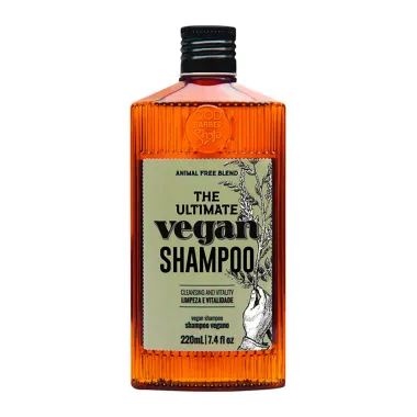 Shampoo Vegano para Cabelo e Barba QOD Barber Shop The Ultimate Vegan 220ml