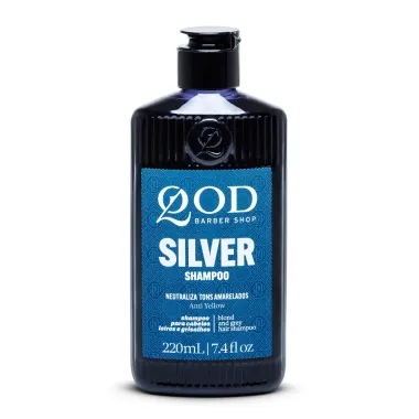 Shampoo QOD Barber Shop Silver para Cabelos Loiros e Grisalhos 220ml