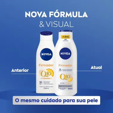 Lo&ccedil;&atilde;o Hidratante Nivea Firmador Q10 + Vitamina C Todos os Tipos de Pele 200ml