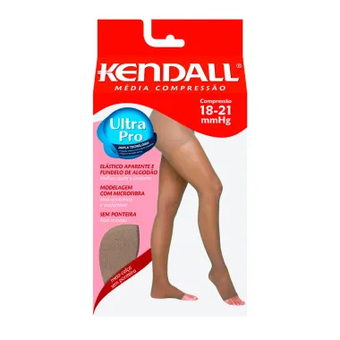 Meia Calça Kendall Feminina Média Compressão (18-21mmHg) Ponteira Aberta Tamanho M Cor Mel