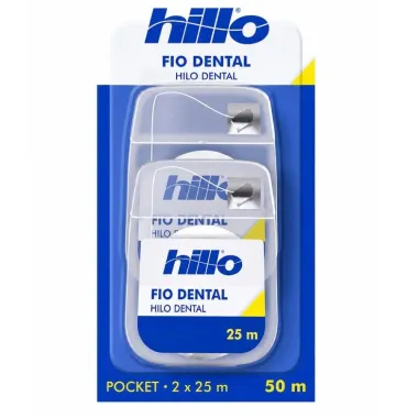 Fio Dental Hillo Pocket com 2 Unidades de 25m cada