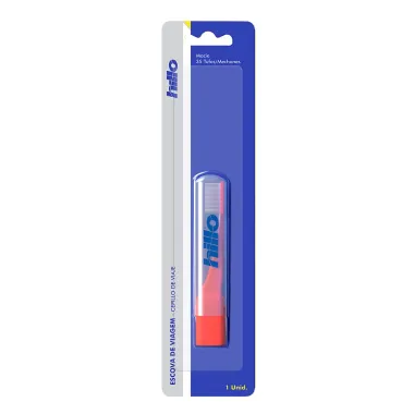 Escova Dental para Viagem Hillo Macia com 35 Tufos Cores Sortidas 1 Unidade