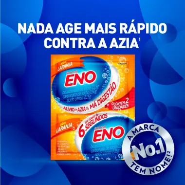 Sal de Fruta Eno Sabor Laranja com 2 Envelopes de 5g cada