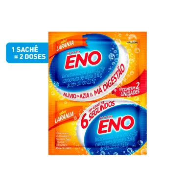 Sal de Fruta Eno Sabor Laranja com 2 Envelopes de 5g cada