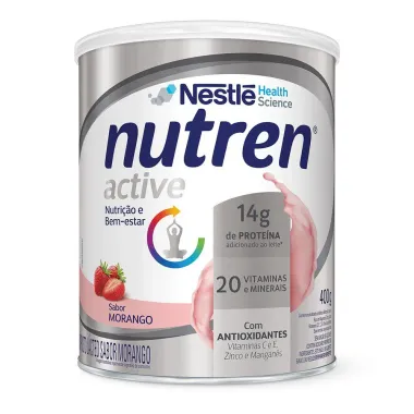 Nutren Active Morango Complemento Alimentar Lata com 400g