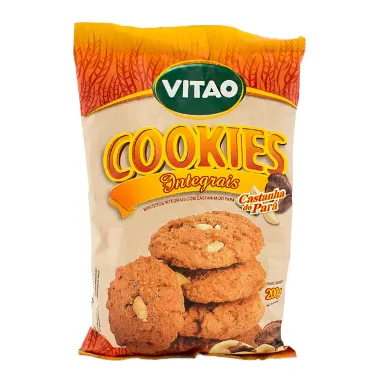 Biscoito Vitao Cookies Integral Castanha do Par&aacute; sem Colesterol 200g