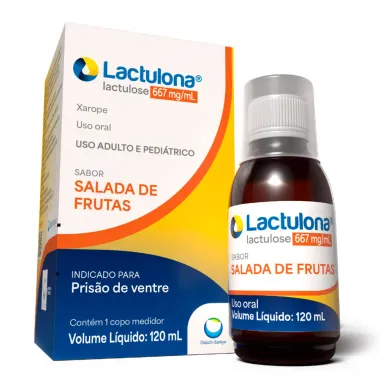 Lactulona Xarope Sabor Salada de Frutas com 120ml