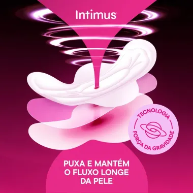 Absorvente Intimus Gel Noturno Longo Cobertura Suave com Abas 8 Unidades