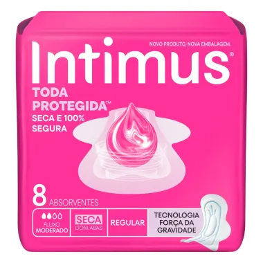Absorvente Intimus Toda Protegida Dia Seca com Abas 8 Unidades