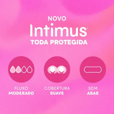 Absorvente Intimus Gel Tripla Proteção Cobertura Suave Sem Abas com 8 Unidades
