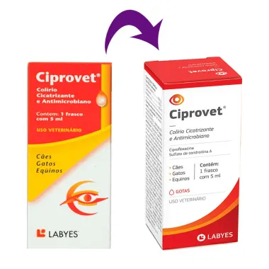 Ciprovet Col&iacute;rio para C&atilde;es, Gatos e Equinos Uso Veterin&aacute;rio com 5ml
