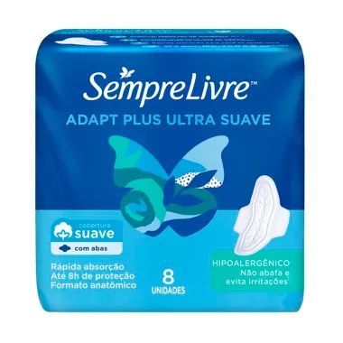 Absorvente Externo Sempre Livre Adapt Plus 8 unidades