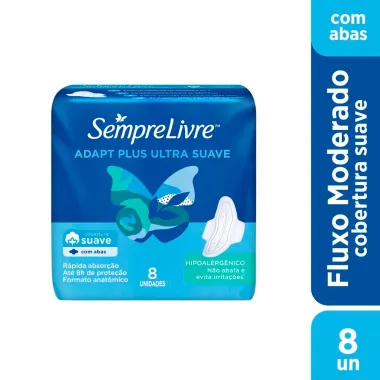 Absorvente Externo Sempre Livre Adapt Plus 8 unidades