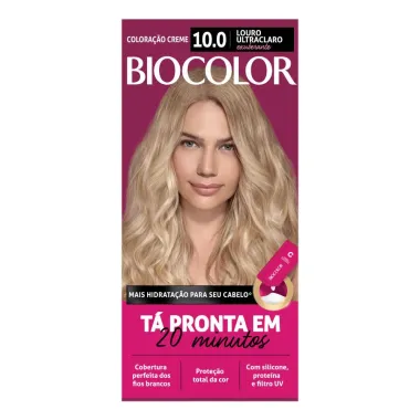 Tintura de Cabelo em Creme Biocolor Cor Louro Ultra Claro Exuberante 10.0