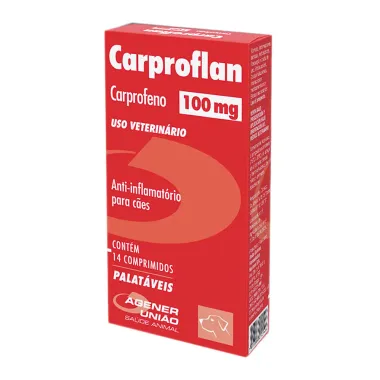 Carproflan 100mg para Cães Uso Veterinário com 14 Comprimidos