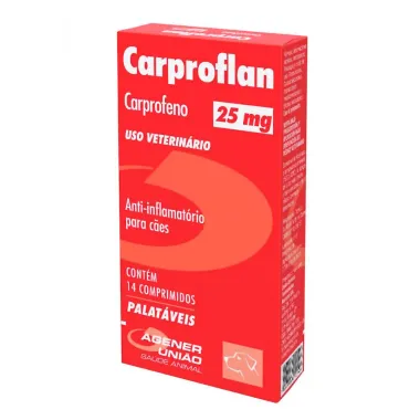 Carproflan 25mg para Cães Uso Veterinário com 14 Comprimidos