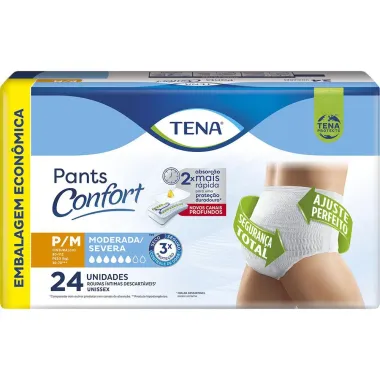 Roupa Íntima Tena Pants Confort P/M 24 Unidades Embalagem Econômica