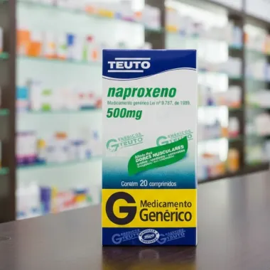 Naproxeno 500mg Teuto Genérico com 20 Comprimidos
