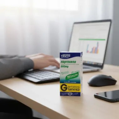 Naproxeno 500mg Teuto Genérico com 20 Comprimidos