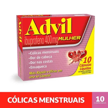 Advil Mulher 400mg com 10 Cápsulas Líquidas