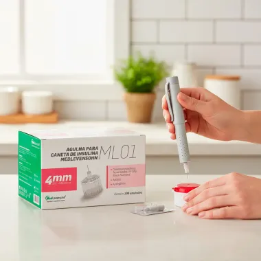 Agulha Descart&aacute;vel ML01 MedLevensohn 4mm com 100 Unidades