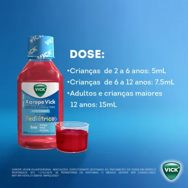 Xarope Vick Pediátrico com 120ml