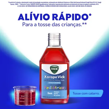 Xarope Vick Pedi&aacute;trico com 120ml