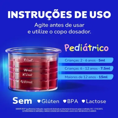 Xarope Vick Pedi&aacute;trico com 120ml